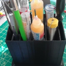ferramenta caneta suporte solda caixa compartimentos 3d print model - Mito3D