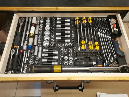 tool tray proxxon wera gedore stahlwille garant organizer workbench drawer 3d print model - Mito3D