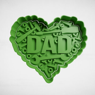 tools father's day dad father cookie cutters cutter love pastry shop cake happy daddy 3d print model - Mito3D