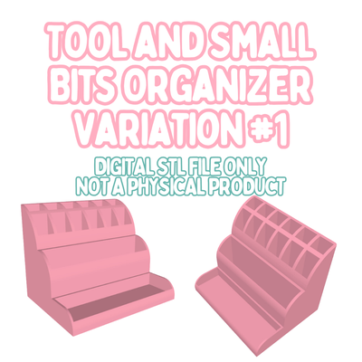tools small bits organizer variation 1 stl file art pudgyartbandit clay cutter polymer tool earring unique sharp handmade box desk supplies holder jewelry 3d print model - Mito3D