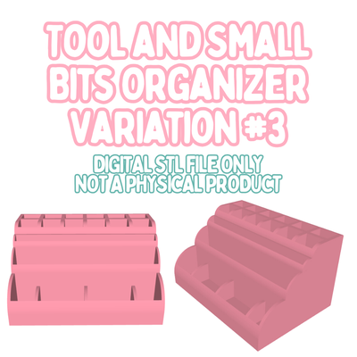tools small bits organizer variation 3 stl file art pudgyartbandit clay cutter polymer tool earring unique sharp handmade box desk supplies holder jewelry 3d print model - Mito3D