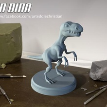toon dino a arte brinquedo de dinossauro cartoon 3d print model - Mito3D