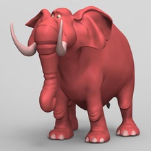 çizgi fil sanat oyuncak hayvan 3d print model - Mito3D