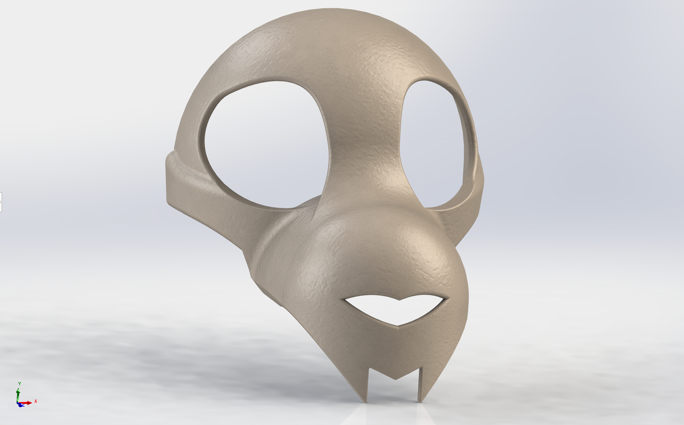 toony fursuit cráneo diseño peludo perro calavera cabeza fursona 3D print model - Mito3D