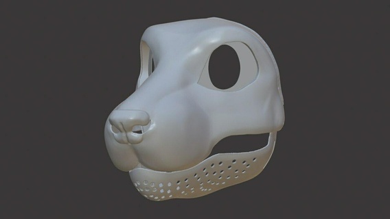 toony rato headbase base fursuit 3d print model - Mito3D