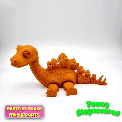toony estegosaurio dinosaurio animal articulado reventa arte 3d print model - Mito3D