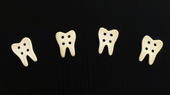 tooth shaped düğmeler 3d print model - Mito3D