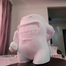 diente Arte botín botón dental seda floja dentista dientes cepillo soporte pasta torso 3d print model - Mito3D