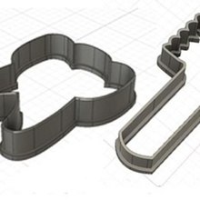 zahn & Zahnbürste set-cookie fondant cutter verschiedene set cookie 3d print model - Mito3D