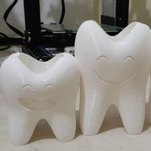 tooth bath vase pot adults kids flowerpot teeth 3d print model - Mito3D