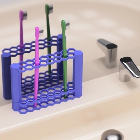 tooth brush holder home 3D print model - Mito3D