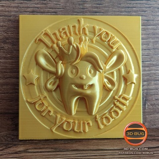tooth fairy money card girl present giftcard cardholder moneycard moneybox moneyholder holder envelope gift cashcard greeting stylized wallet toothfairy baby tabletop decor 3d print model - Mito3D