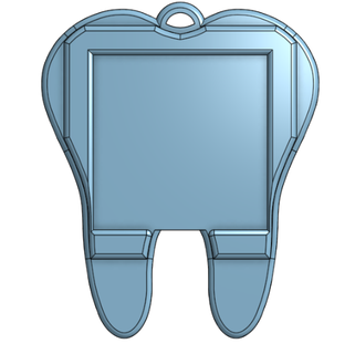 tooth keychain qr code dentist 3d print model - Mito3D