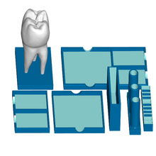 diente publícalo Nota bolígrafo USB soporte modular oficina escritorio organizador dental dentista odontología organización lápiz post it enviar 3d print model - Mito3D