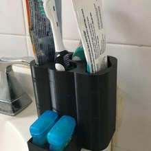 escova dente caddie banheiro 3d print model - Mito3D