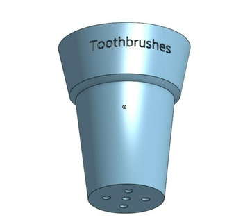 toothbrush cup 3d print model - Mito3D