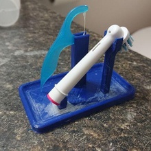 toothbrush floss pick holder bathroom 3d print model - Mito3D