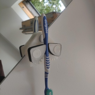 brosse dents titulaire soutien salle bains dent 3d print model - Mito3D