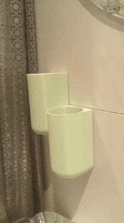 brosse dents titulaire soutien espace vide salle bains Accueil maison décor hacks dentifrice peigne rasoir 3d print model - Mito3D