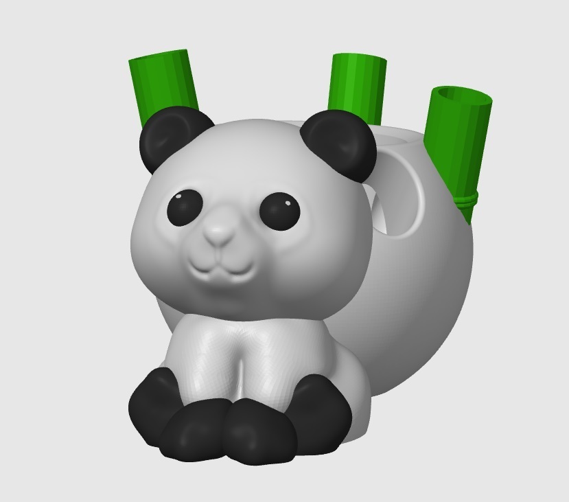 escova dente suporte panda 3D print model - Mito3D