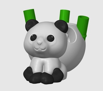 cepillo dientes soporte panda 3d print model - Mito3D