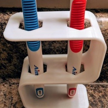 toothbrush holder 2 home bathroom 3d print model - Mito3D