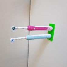 toothbrush holder oral b home gadget unique original teeth tooth brush door 3d print model - Mito3D