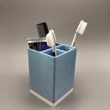 toothbrush holder simple bathroom brush teeth toothpaste 3d print model - Mito3D