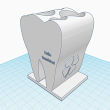 toothbrush holder tooth shaped - electric place 3d print model - Mito3D