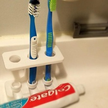 toothbrush paste rack home toothpaste holder bathroom sink shaver soap 3d print model - Mito3D