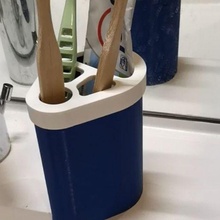 escova dente Panela pasta dentes banho 3d print model - Mito3D