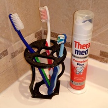 toothbrush toothpaste holder home 3d print model - Mito3D