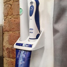 toothbrush toothpaste holder home bathroom shelf rack 3d print model - Mito3D