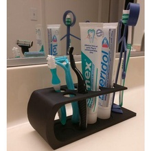 toothbrush toothpaste organizer 3d print model - Mito3D