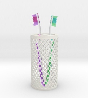brosse dents vase titulaire soutien verre 3d print model - Mito3D