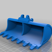 toothed grading bucket magom r/c_vehicles 3d print model - Mito3D