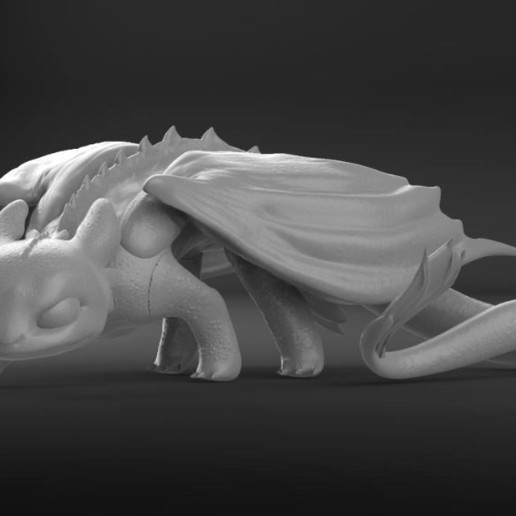 toothless art 3D print model - Mito3D