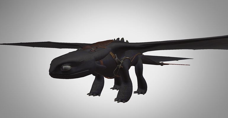 édenté art fureur nuit dragon travaux rêve jeu vidéo httyd 3d print model - Mito3D