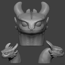 toothless bust 3d print model - Mito3D
