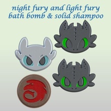 toothless molds pack bath bomb solid shampoo mould press dragon cute chimuelo night futy 3d print model - Mito3D