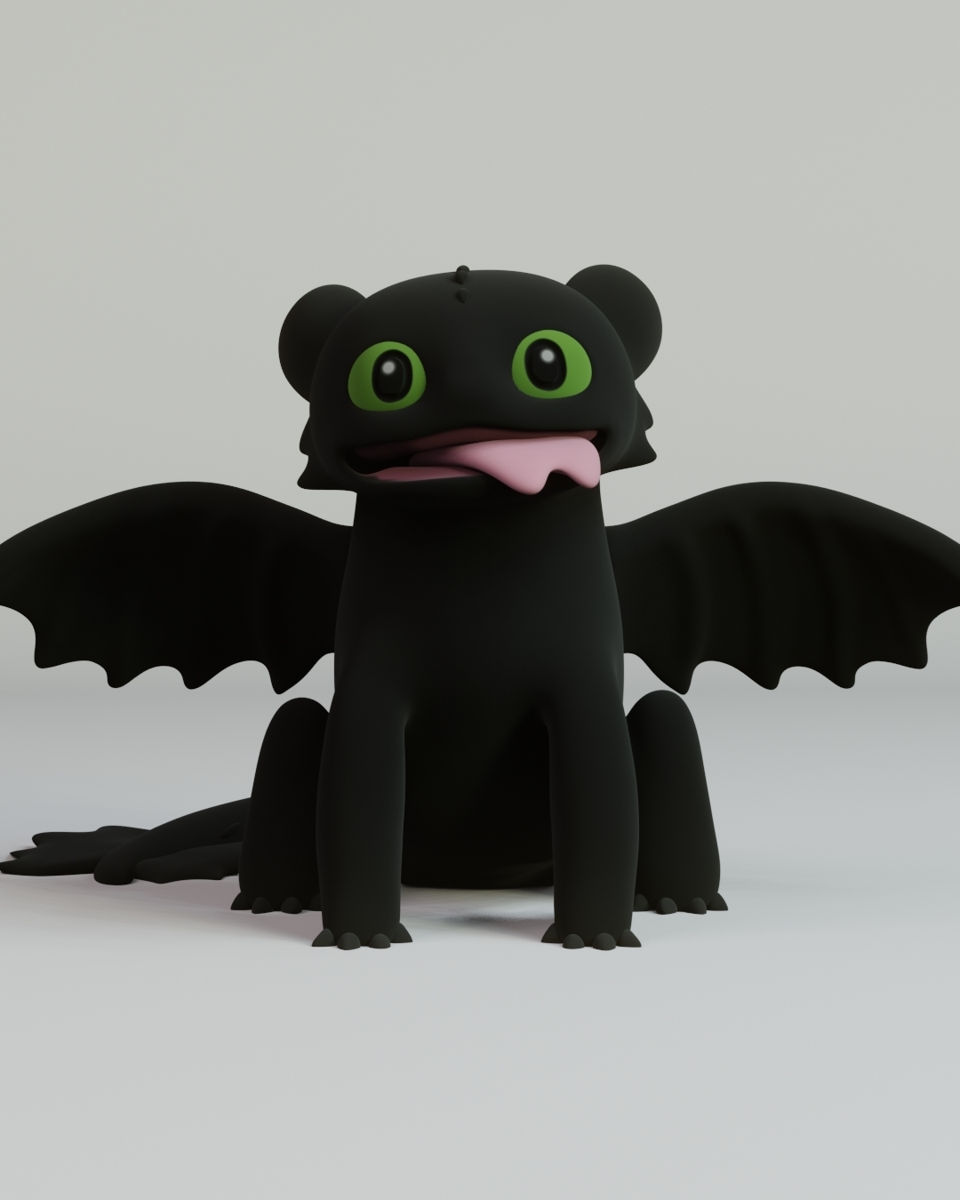 toothless nightfury Game free dragon pokemon character disney dreamworks stitch toy action cartoon art cute home stylized sculpture 3D print model - Mito3D