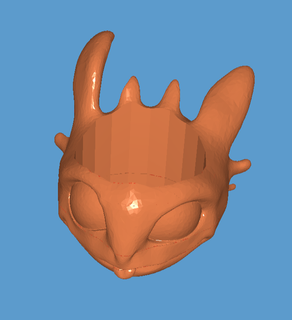 toothless planter 3d print model - Mito3D