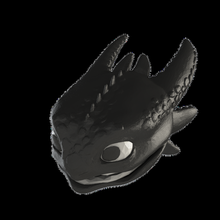 toothless head art chimuelo dragon train 3d print model - Mito3D