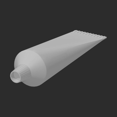 zahnpasta einfach modell dental zahnheilkunde 3d print model - Mito3D