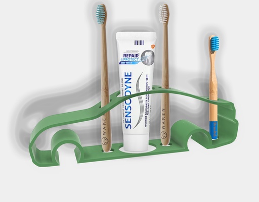 dentifricio spazzola titolare supporto macchina design dentale ammaccatura bagno bocca denti salute 3d print model - Mito3D
