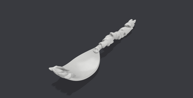 toothy spork tooth teeth fork spoon utensil silverware 3d print model - Mito3D