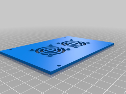 superior doble ventilador rampas arduino caso funda ipa64 40mm montar electrónico 3d impresora partes 3d print model - Mito3D