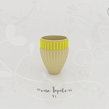topal vase v1 home pot containing decoration house inside 3d print model - Mito3D