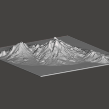 topografisch Karte camiguin Insel 3d print model - Mito3D