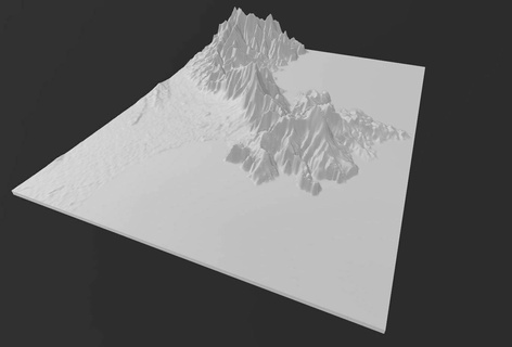 topographic map cap de creus 3d print model - Mito3D